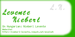 levente nieberl business card